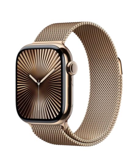 Умные часы Apple Watch Series 10 46 мм, Titanium Case Cellular, Milanese Loop, Gold