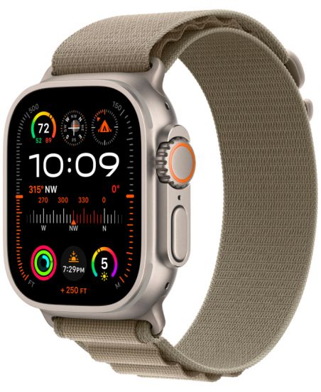 Apple Watch Ultra 2 GPS + Cellular, 49 мм, корпус из титана, ремешок Alpine оливкового цвета - S/M/L