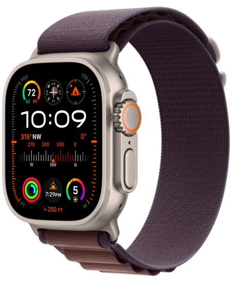 Apple Watch Ultra 2 GPS + Cellular, 49 мм, корпус из титана, ремешок Alpine цвета индиго - S/M/L