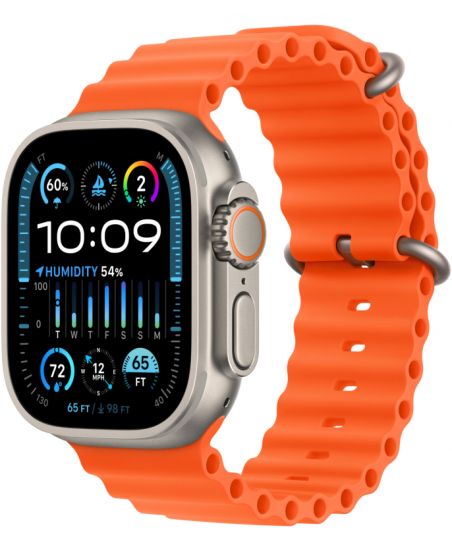 Apple Watch Ultra 2 GPS + Cellular, 49 мм, корпус из титана, ремешок Ocean оранжевого цвета