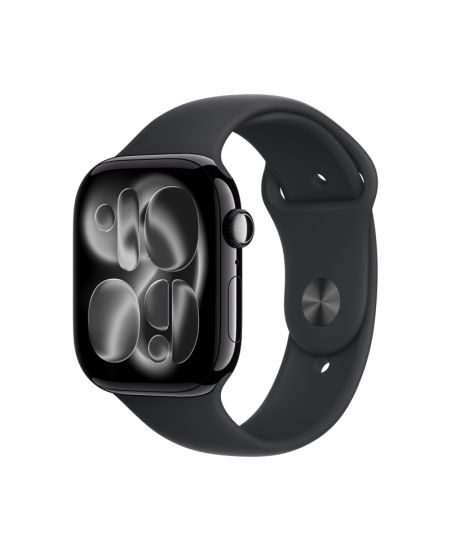 Apple Watch Series 11 46mm, Jet Black Aluminum Case with Sport Band Black